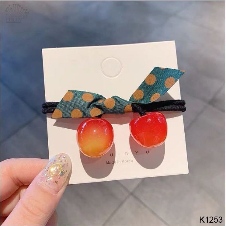 Dây buộc tóc, cột tóc trái cherry siêu HOT phong cách Hàn Quốc- Selenshop