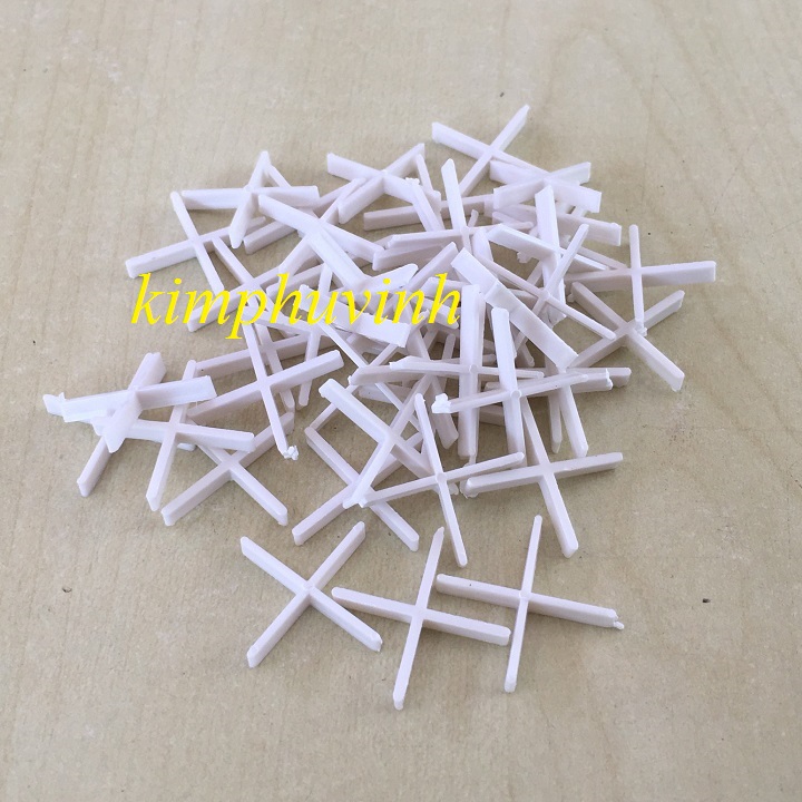 100 CÁI - KE LÁT GẠCH MEN 1.5MM - CANH GẠCH TRẮNG ĐỤC - KE CHỮ THẬP - KE NHỰA DẤU CỘNG