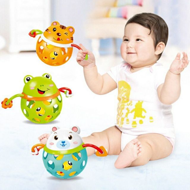[HCM]Đồ chơi lục lạc xúc xắc lật đật gặm nướu thân mềm ngộ nghĩnh cho bé