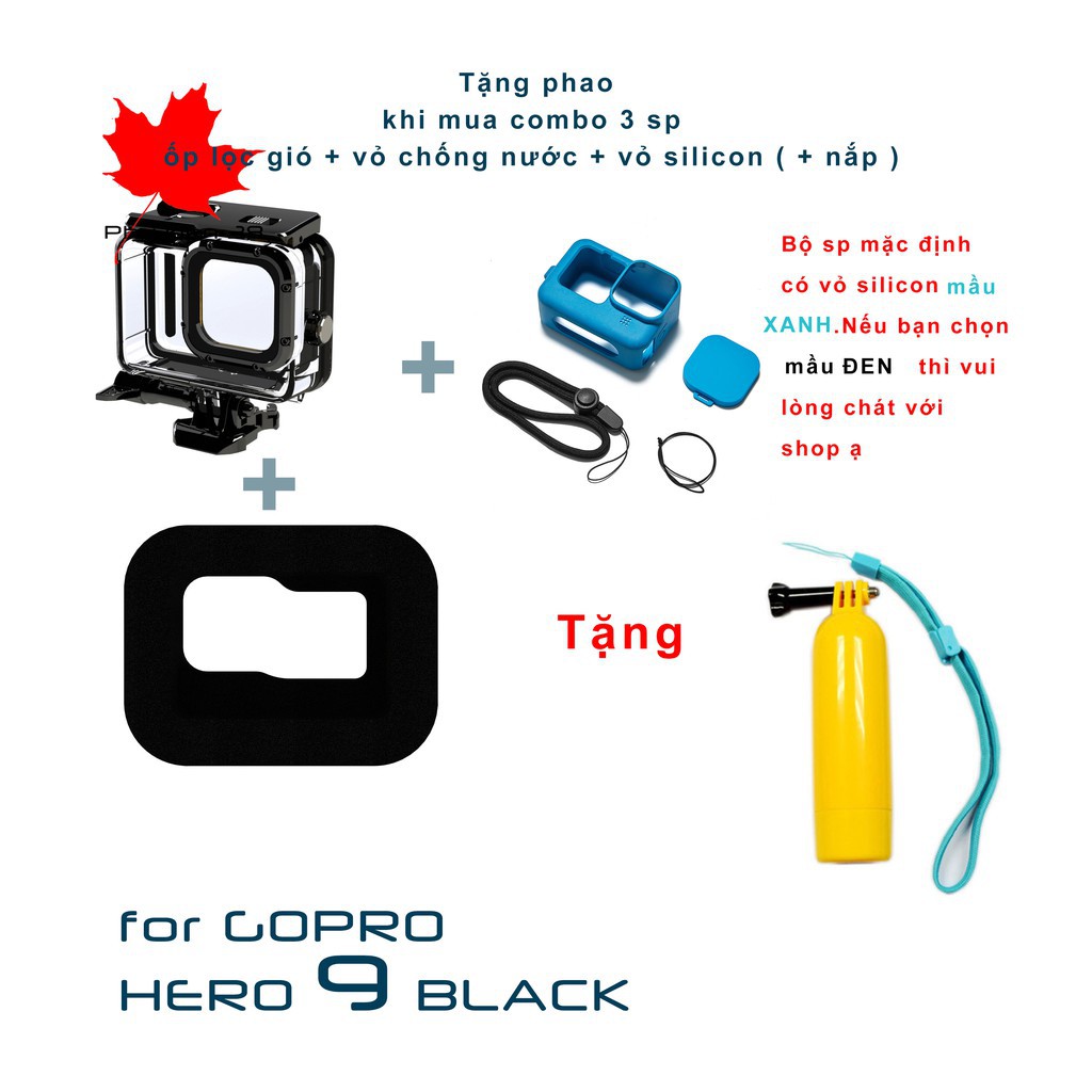 [ GOPRO 9 ] Vỏ silicon + nắp cho gopro hero 9 Black