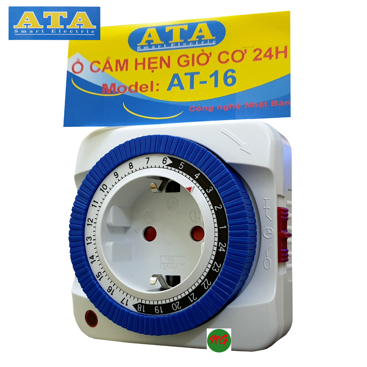 Ổ cắm hẹn giờ cơ ATA AT-16 - timer hẹn giờ cơ - hẹn giờ tắt mở điện