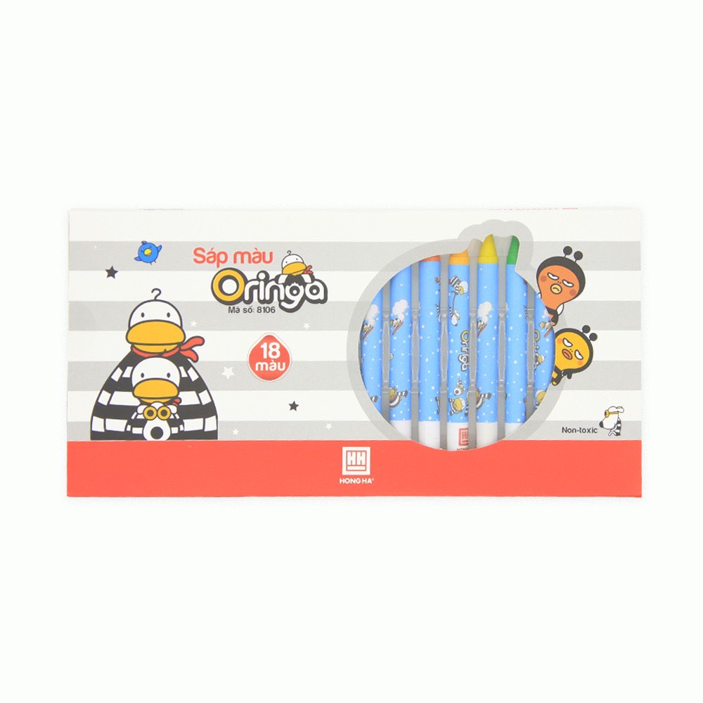 Sáp Màu Hồng Hà Oringa 18 Màu (mã: 8106)