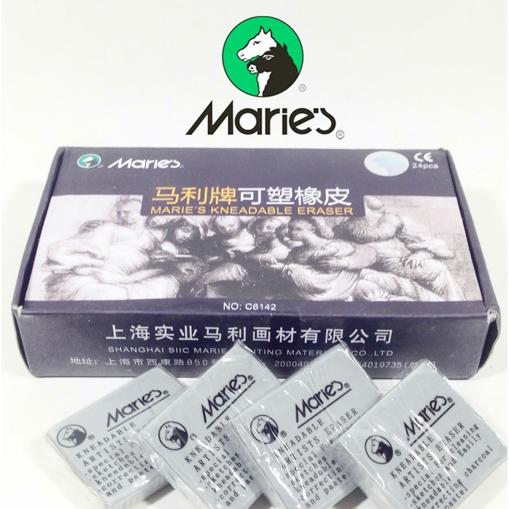 -Tẩy Đất Sét Maries/Gôm Đất Sét Marie's/Kneaded eraser