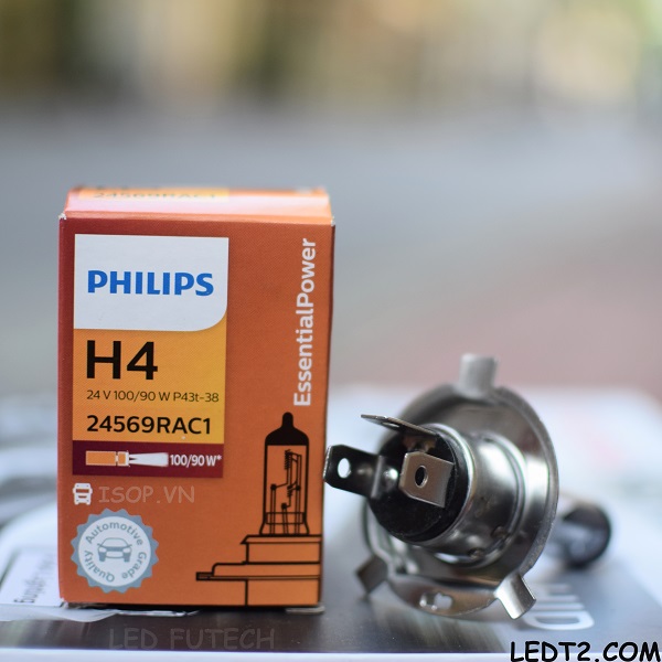[LEDT2 ISOP] Đèn pha Halogen Philips Essential Power 24V 100/90W [Số lượng: 1 cái]
