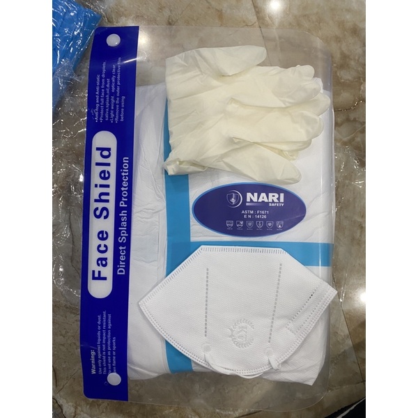 HÀNG XUẤT KHẨU - SET 4 ( 1 bộ liền mũ + 2 chụp chân ) ĐỒ BẢO HỘ VNXK CHUẨN Y TẾ PHÒNG DỊCH , MẶC RA SÂN BAY