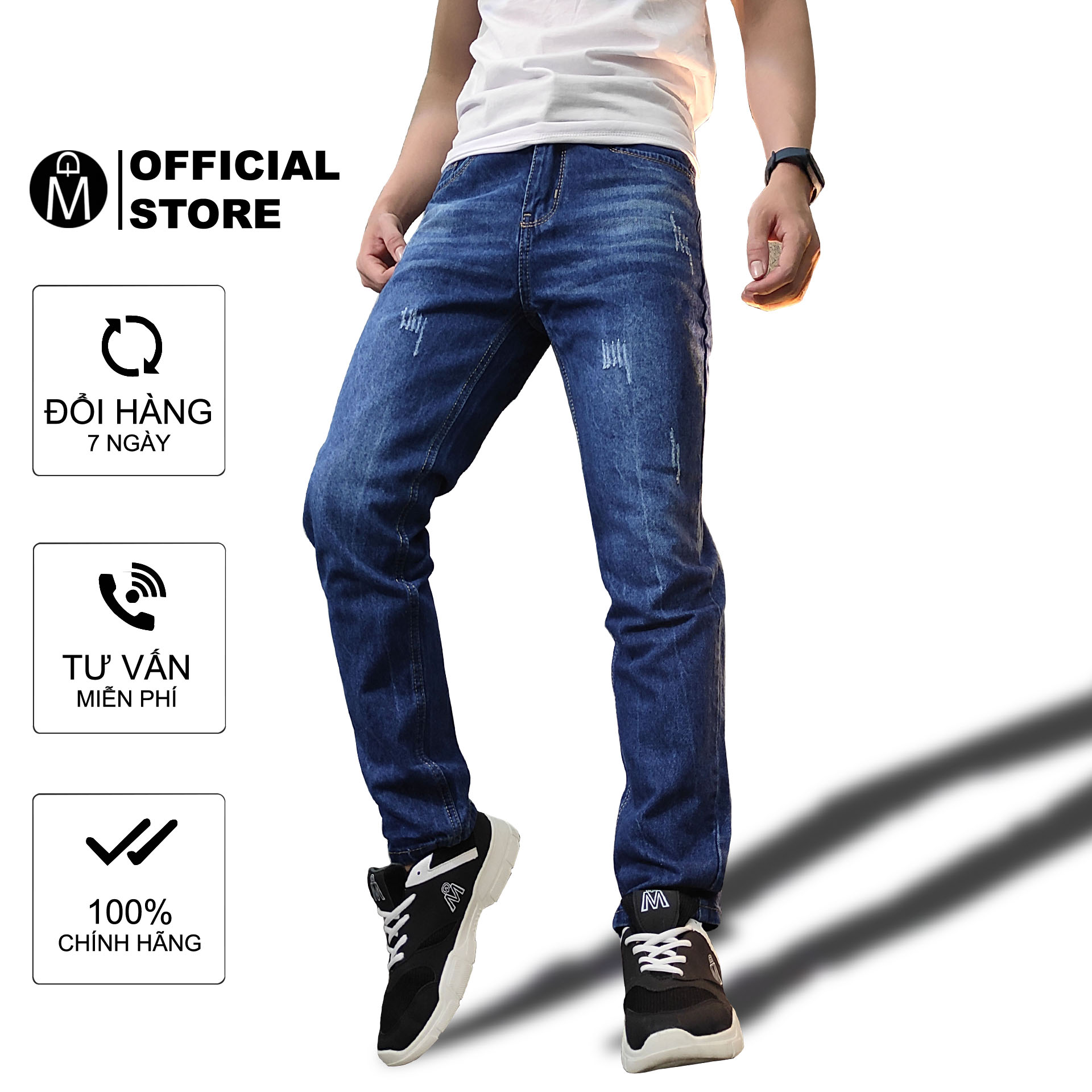 [HCM]Quần jean nam Muidoi Q156 (Xanh)