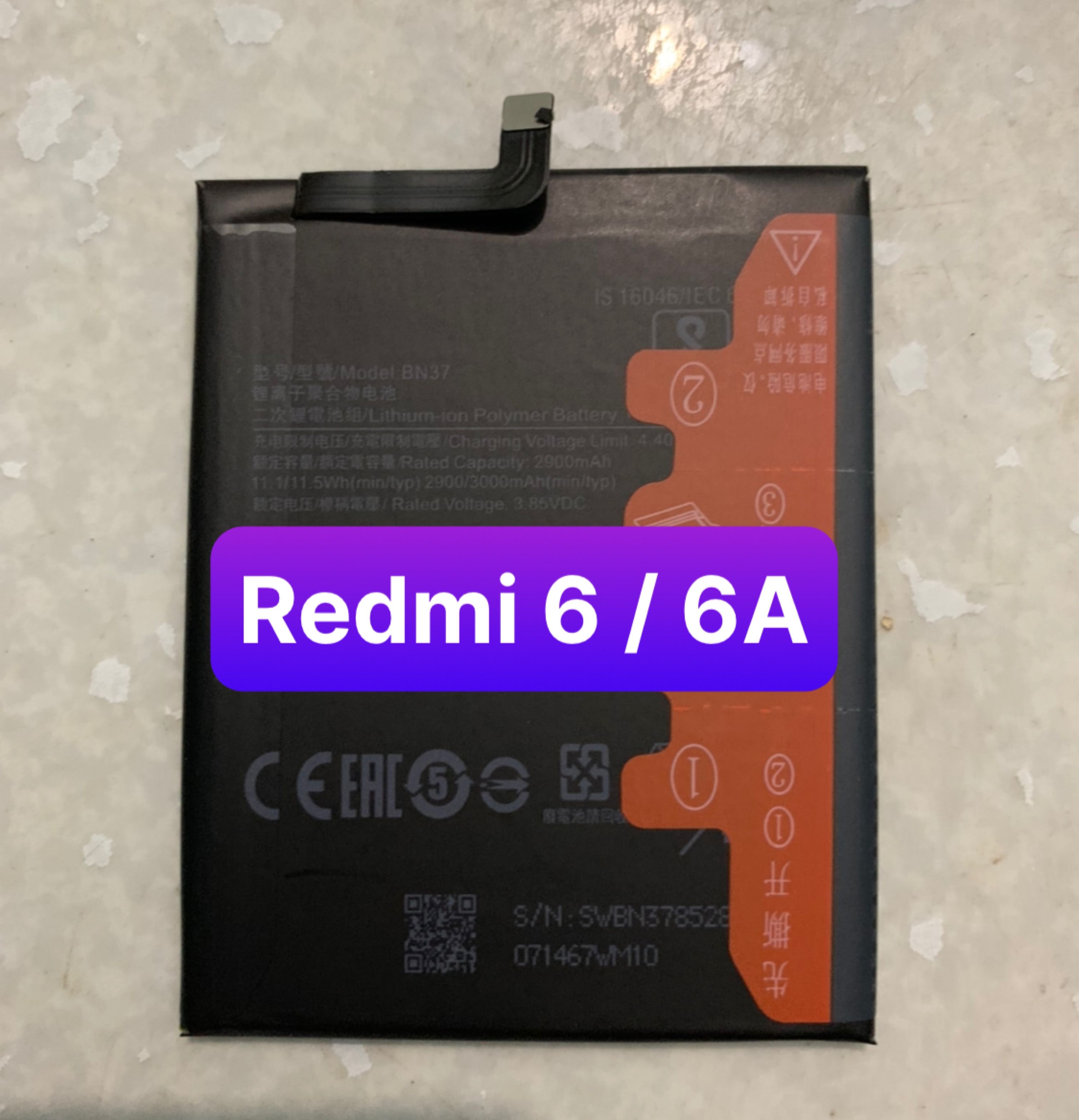 Pin Xiaomi mã BN37 lắp Redmi 6 / Redmi 6A