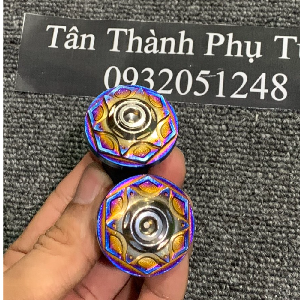 Gù inox SALAYA mẫu bông màu xanh titan - giá 1cặp