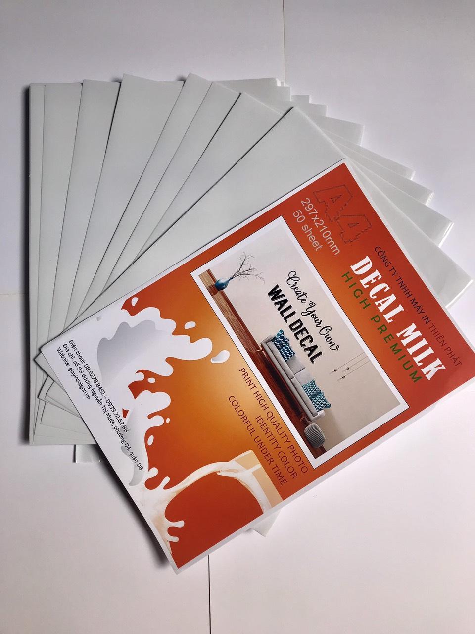 [HCM]DECAL SỮA A4 50 Tờ/ Xấp