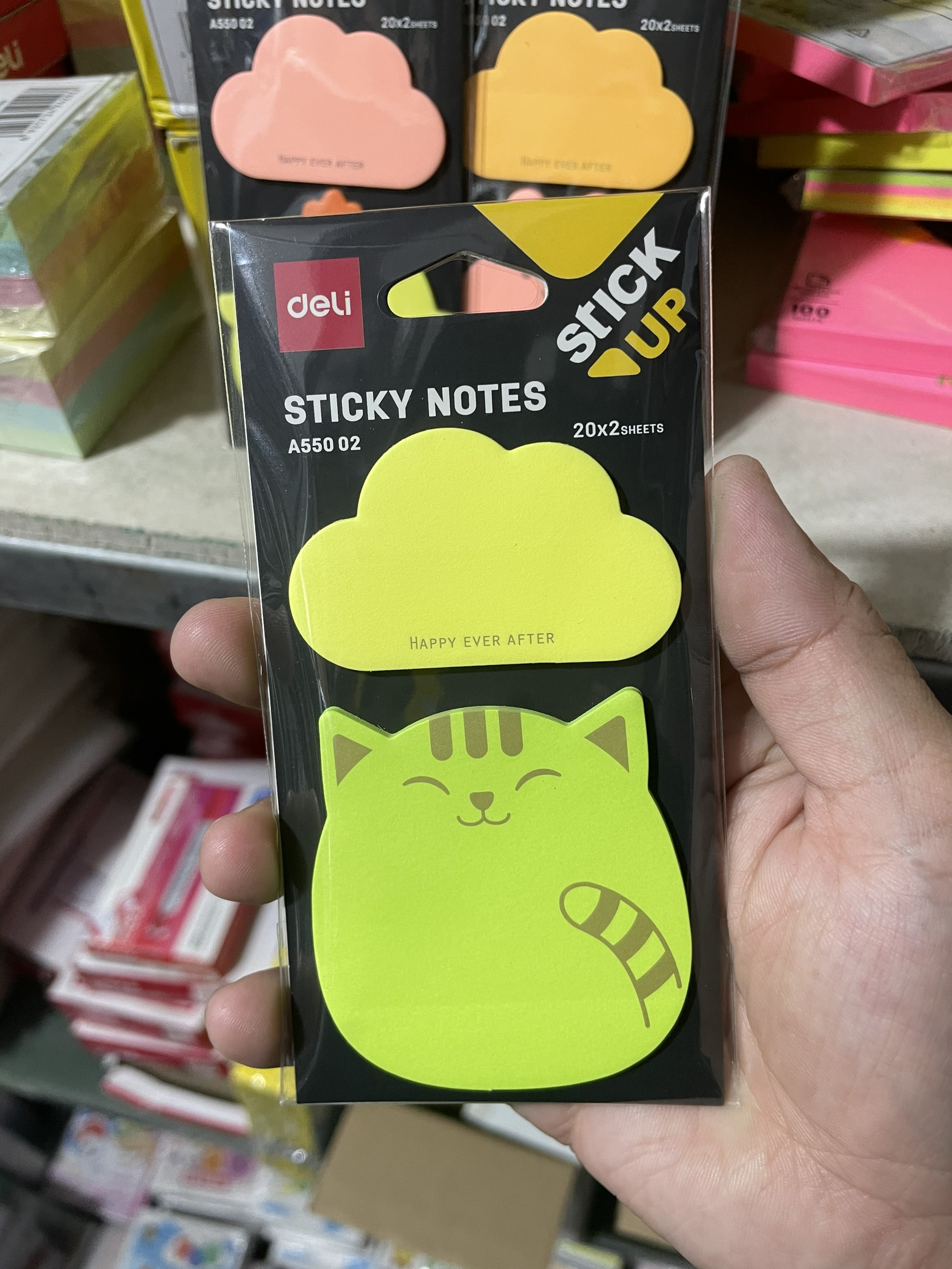 (Xấp 40 Tờ) Giấy note, giấy ghi chú hình học sinh Deli EA55002