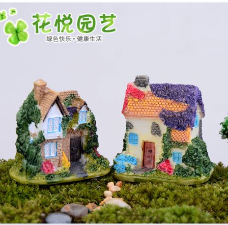 Biệt thự mini trang trí hồ cá tiểu cảnh