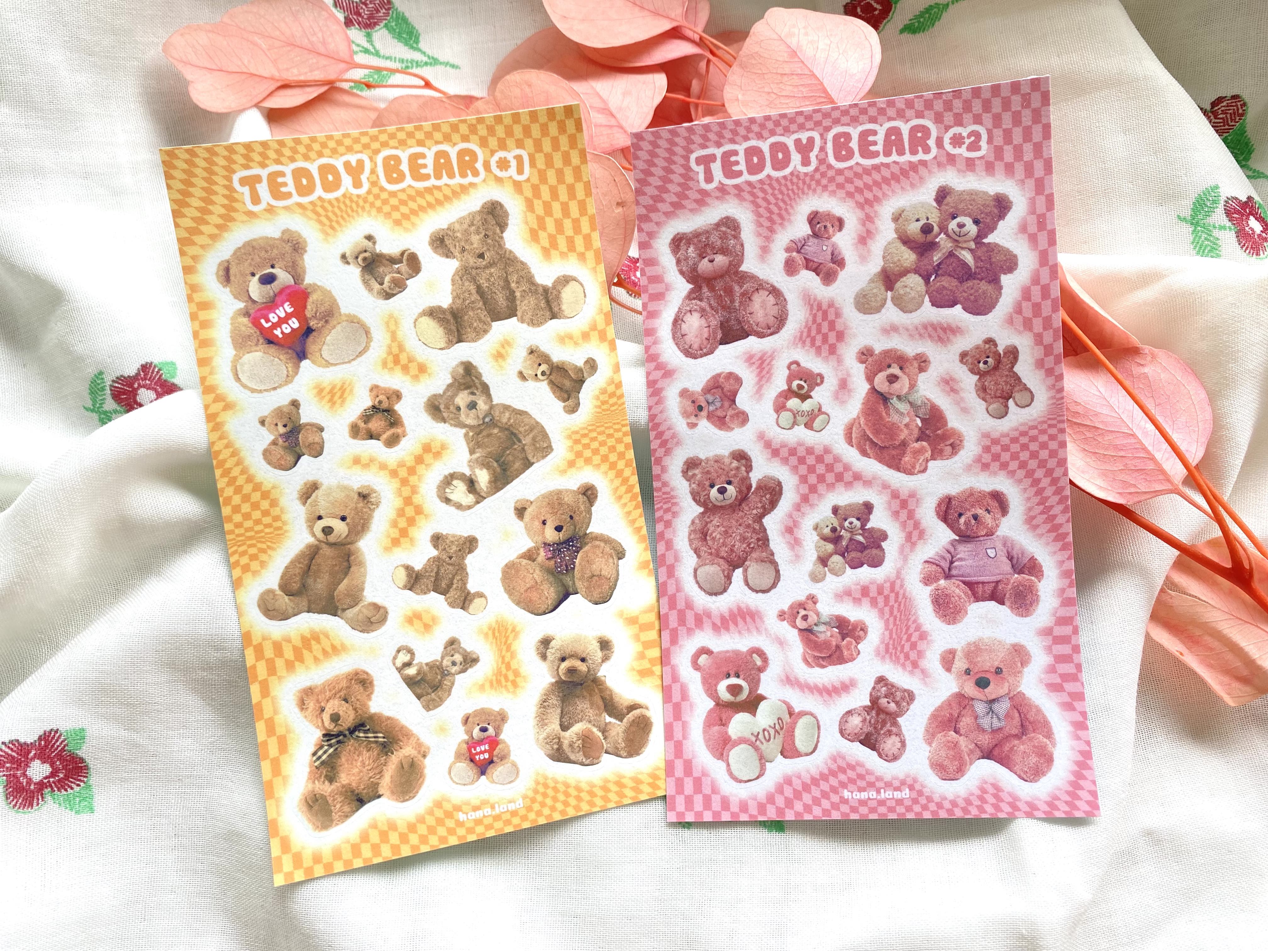 [Teddy] Sticker decal gấu bông Teddy Bear (cán màng bóng)_ hanaland
