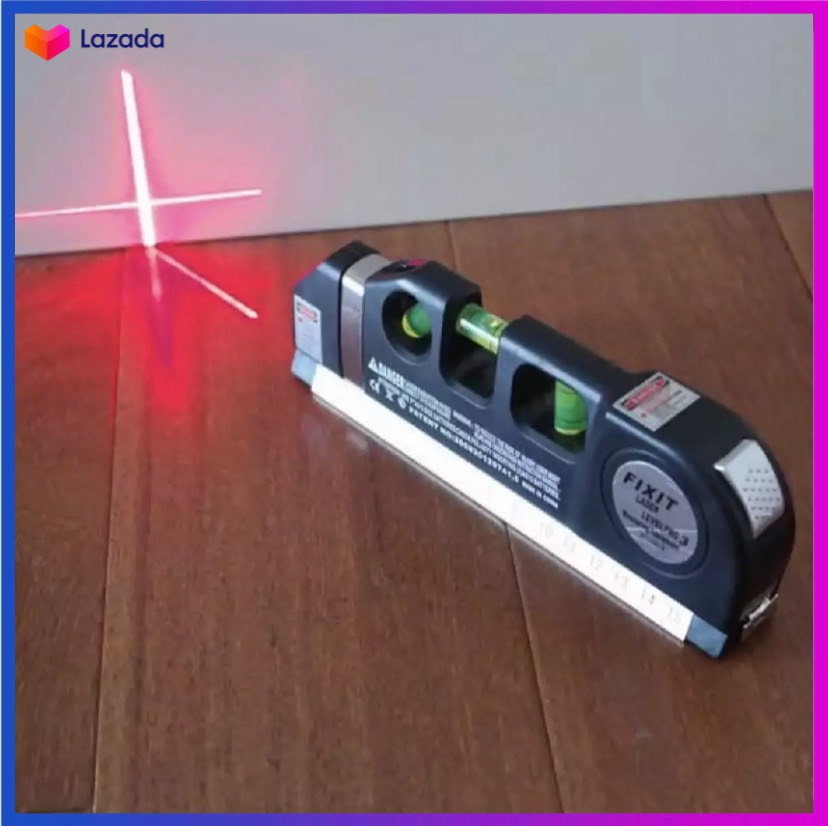 Thước thủy laser - Thước đo khoảng cách bằng laser/thước đo laser cầm tay giá rẻ - Thước Ni vô Laser 3 chức năng.