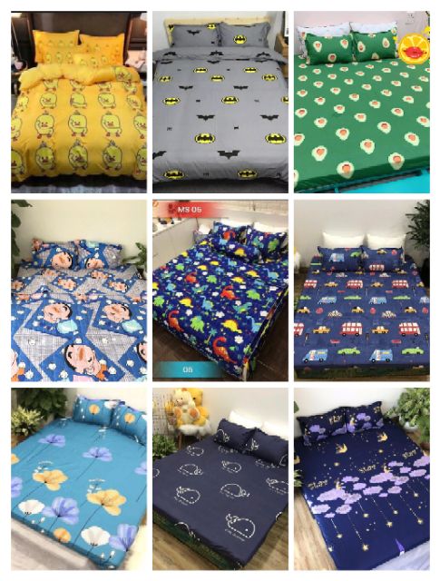 [HCM]Set ga gối tim đỏ 1m2 cotton poly m74632