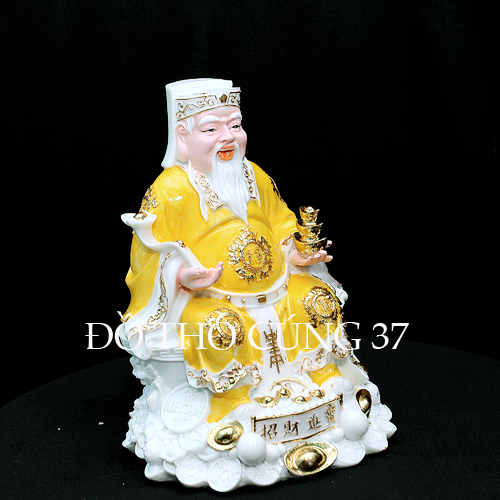 [ Cao 20 cm - MS 31 V ] TƯỢNG THẦN TÀI - THỔ ĐỊA  ÁO VÀNG  [ Bột đá + composite ]