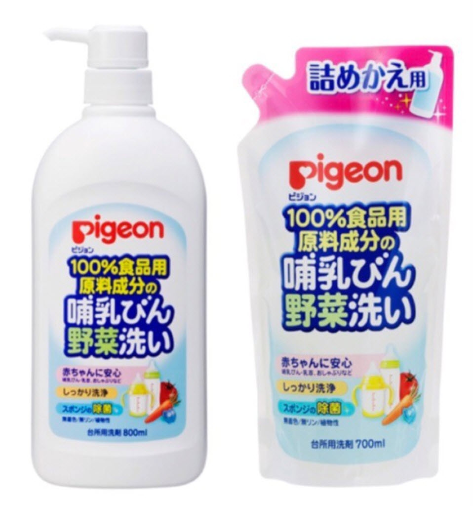 [HCM]Nước rửa bình sữa trẻ em Pigeon nhập Nhật - túi 700ml