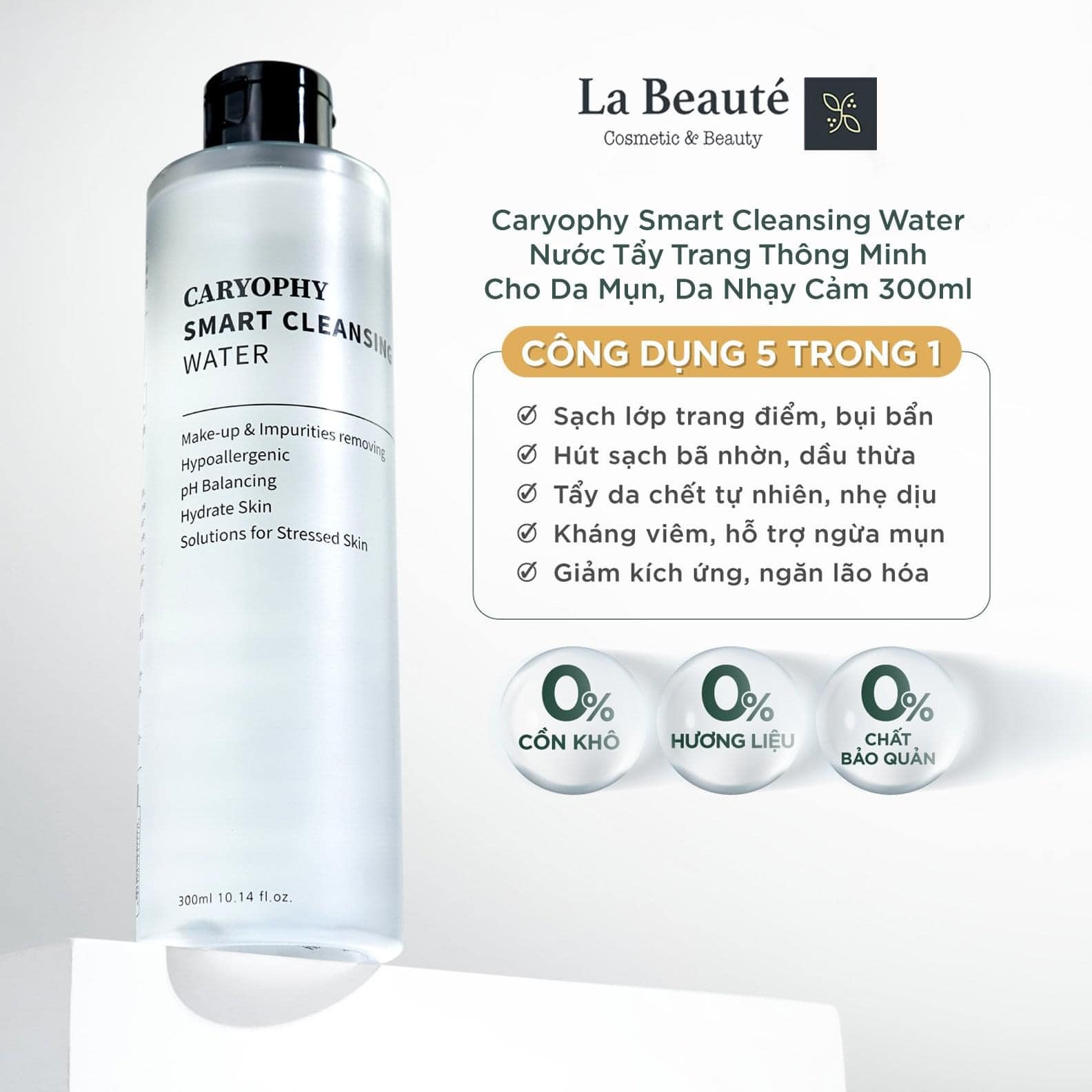 NƯỚC TẨY TRANG CARYOPHY SMART CLEANSING WATER 300ML
