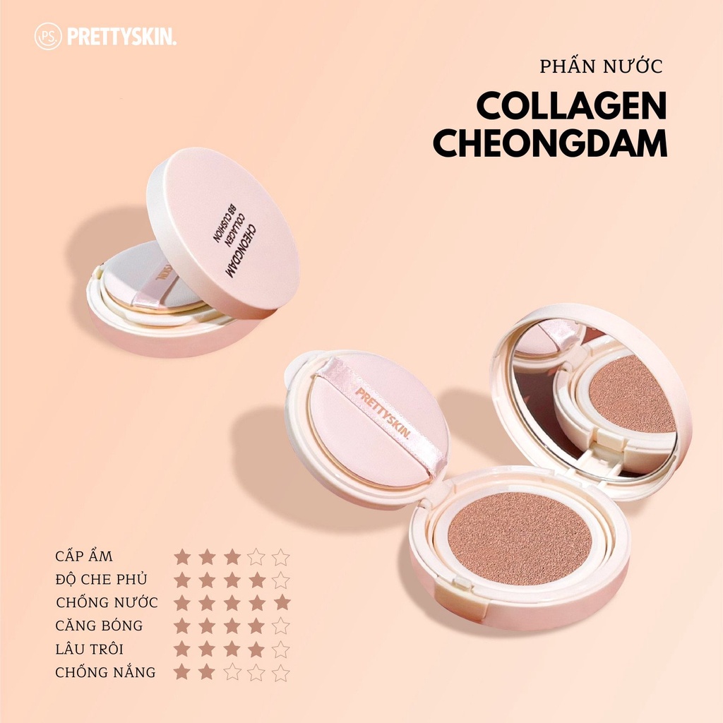 Phấn Nước Pretty Skin Cheongdam Collagen BB Cushion (Kèm lõi thay thế)