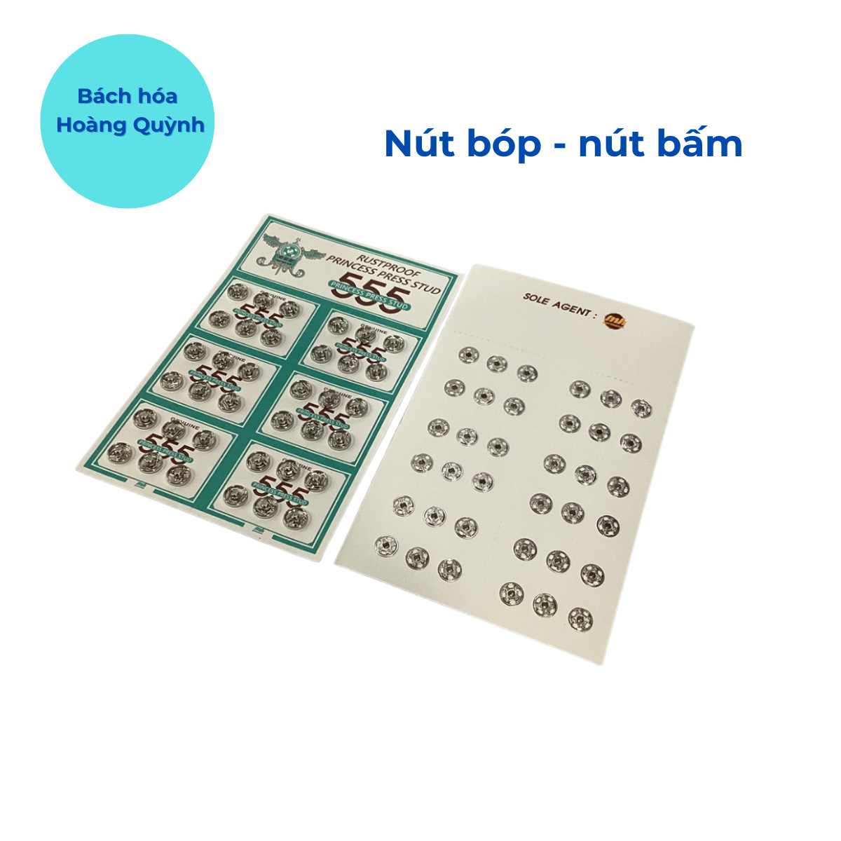 Nút bóp quần áo vĩ 36 nút hiệu 555.
