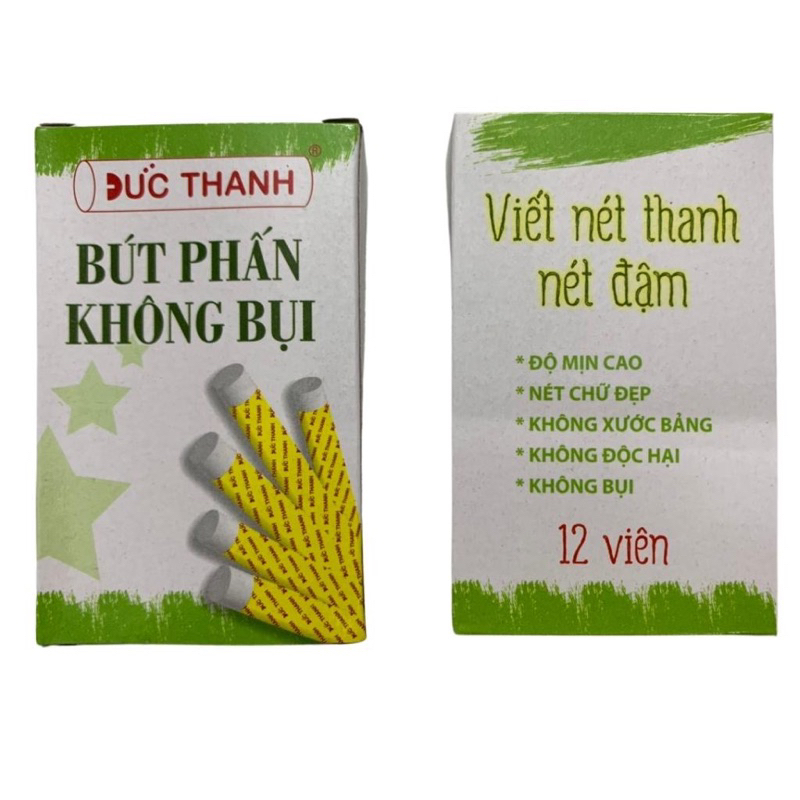 Phấn viết bảng Đức Thanh không bụi (Màu và trắng)