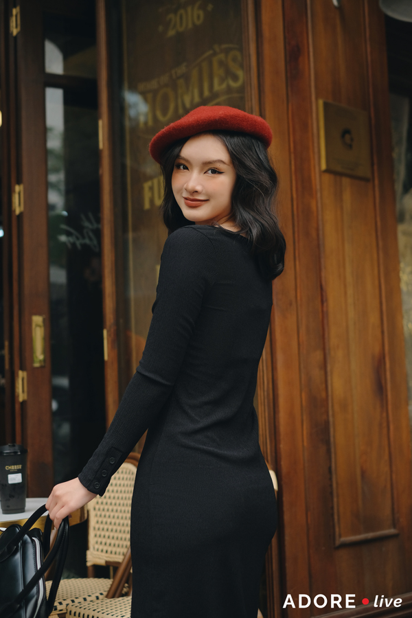 Knit dresses poly xốp 322DR9009 ADOREDRESS