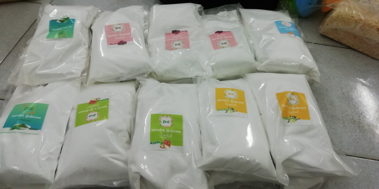 Combo đồ dùng cho hamster ( cát sand, thức ăn và cát tắm)