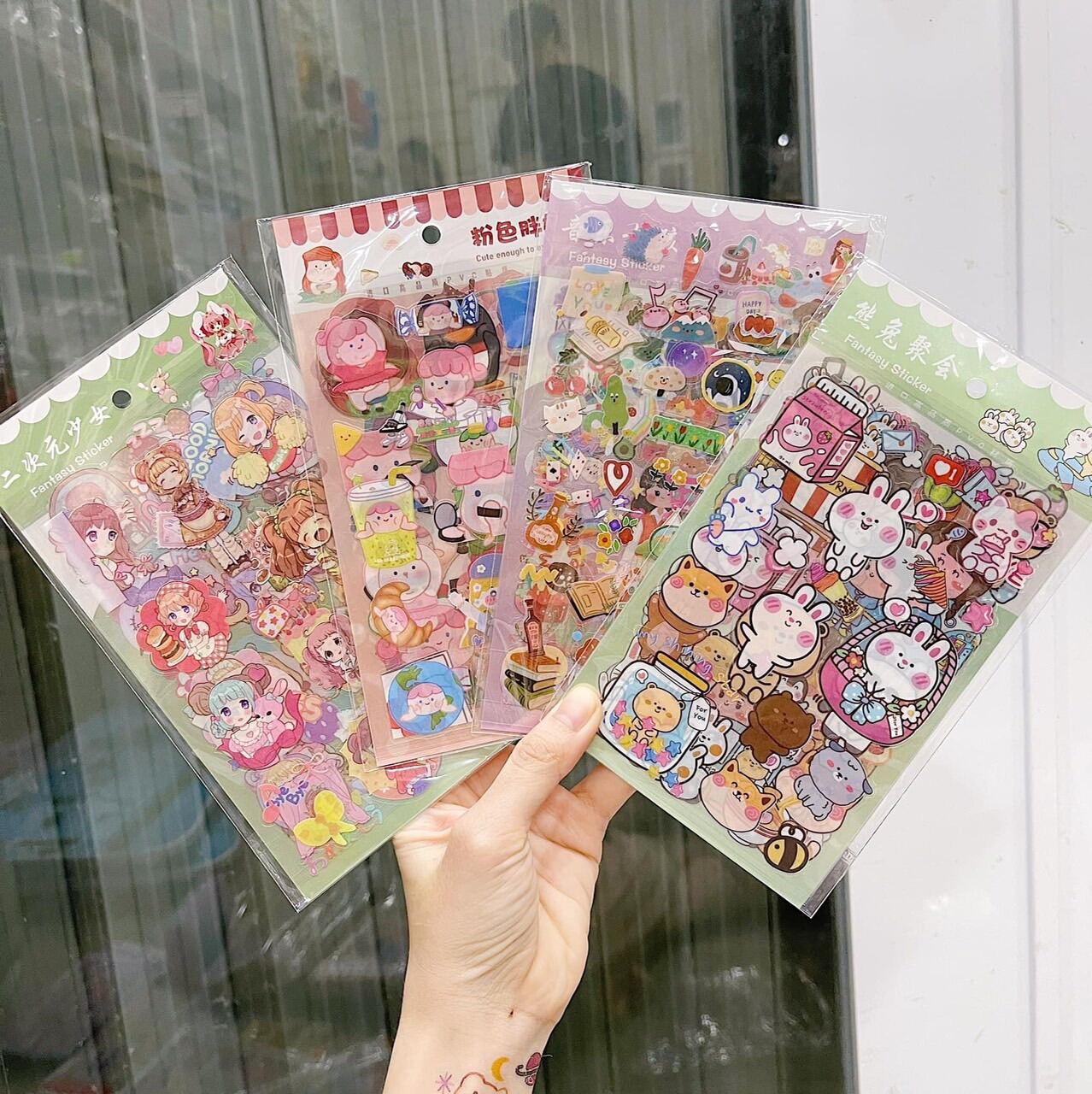 [MUA 2 GIẢM 5%]Set sticker dán 6 tấm mã đẹp trang sổ DIY bullet journal planner