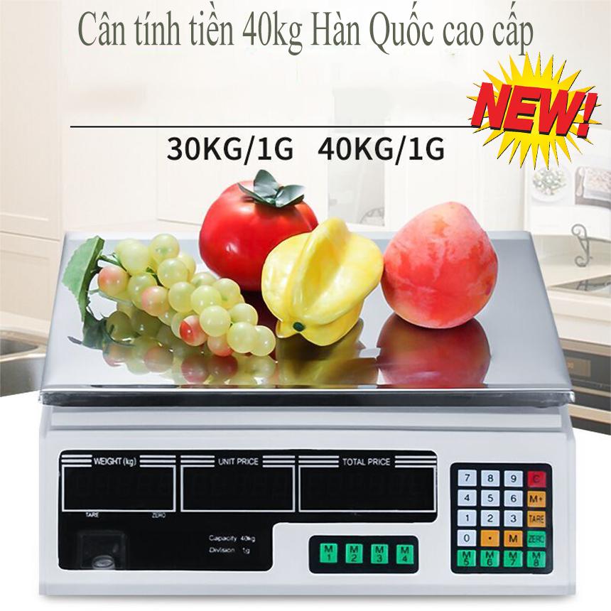 Cân điện tử, mua cân ,máy tính tiền  -Cân Điện Tử Tính Tiền 40kg Hàn Quốc  cân chính xác, tính tiền chuẩn chỉnh nhanh mà tiện lợi , được thiết kế tối ưu cho việc tính tiền tại cửa hàng , siêu thị mini , các quầy bán hoa quả,...vv