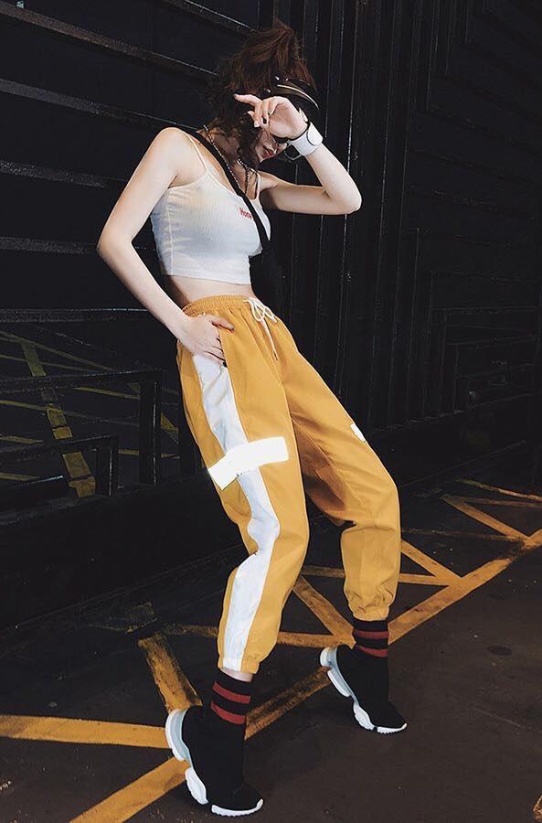 Quần Jogger Nam Phản Quang 2 vạch ngang đùi phong cách