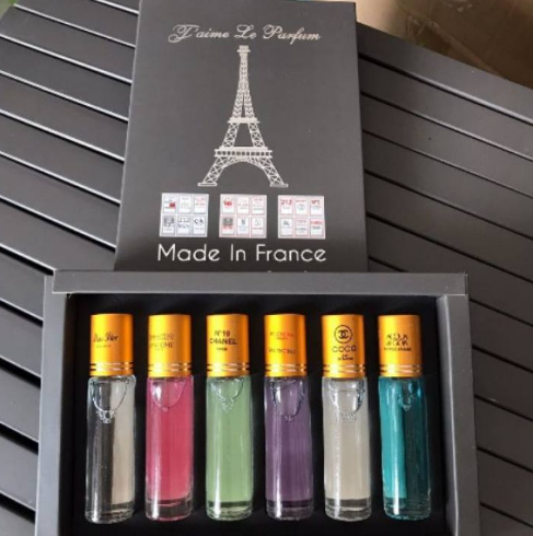 Set 6 chai nước Hoa Pháp mini nam nữ ( Dạng Lăn )