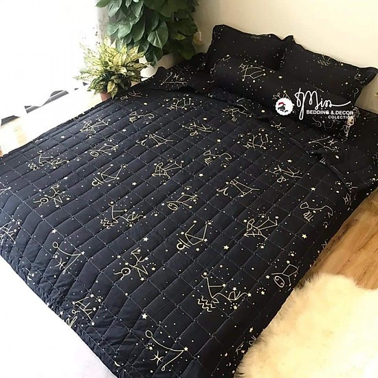Set Ga Gối Mẫu Cung Hoàng Đạo ( Gồm 1 ga bo chun, 2 vỏ gối nằm + 1 vỏ gối ôm )