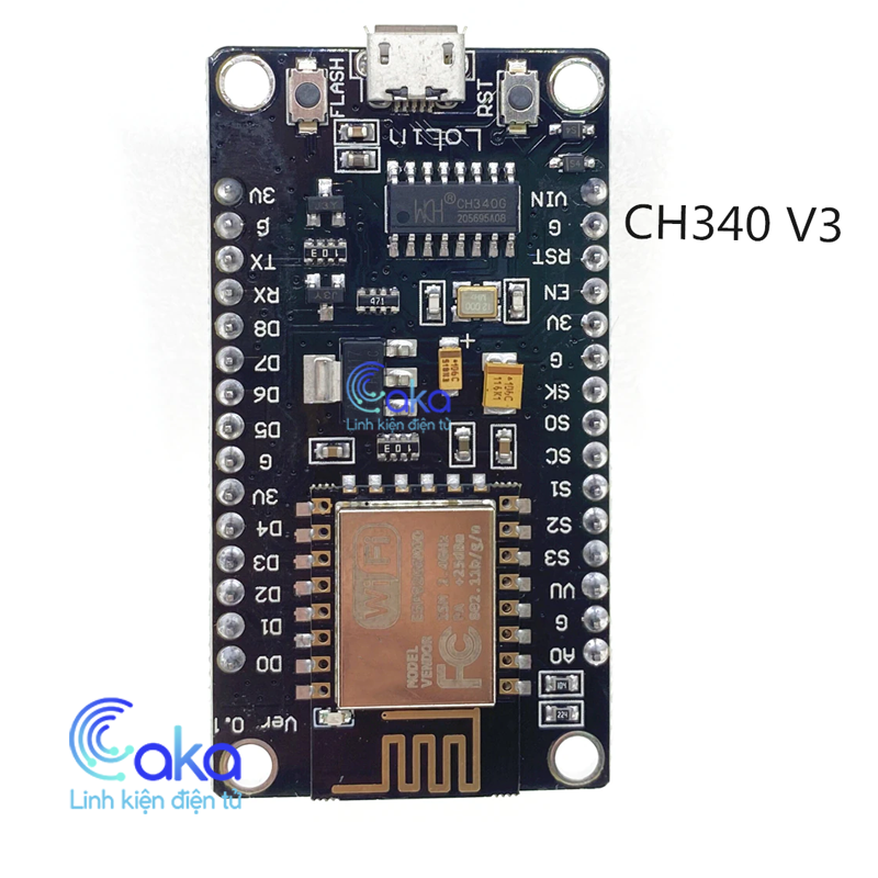 Module Kit RF thu phát Wifi ESP8266 NodeMCU Lua CP2102, CH340 V3 tùy chọn