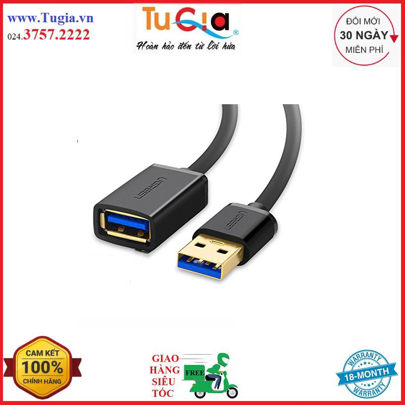 Cáp Nối Dài Ugreen USB 3.0 30125 (0.5m) - Hàng chính hãng
