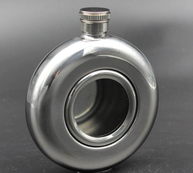 Bình đựng Rượu Hip Flask Inox hình tròn 140ml