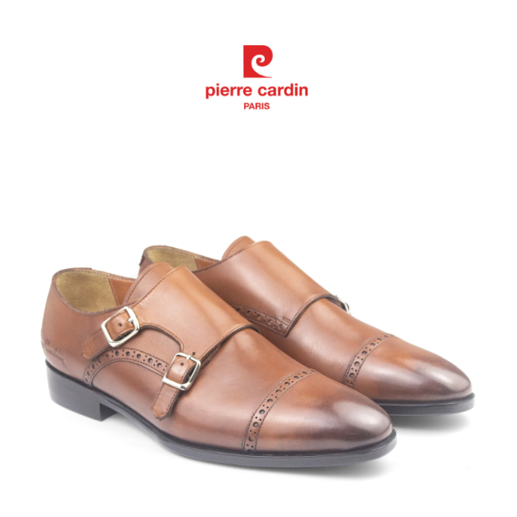 Giày Double Monkstrap Giày tây nam Pierre Cardin chất liệu da bò nhập khẩu, Đế da cao cấp, bảo thành da 12 tháng - PCMFWL 363