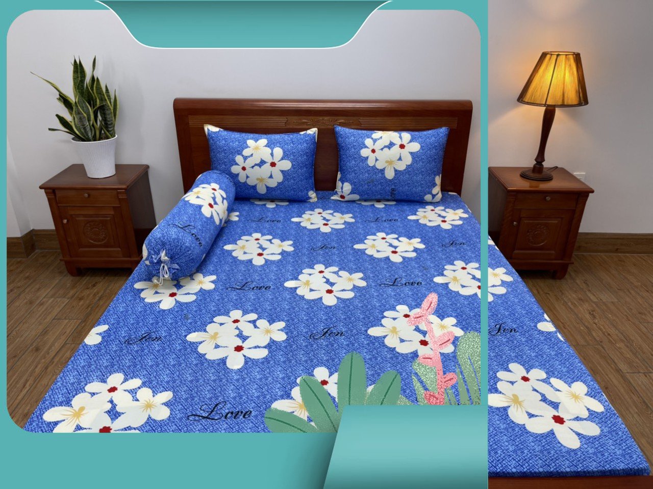 Drap ga giường lẻ thun lạnh Việt Nam in Hàn Quốc không áo gối