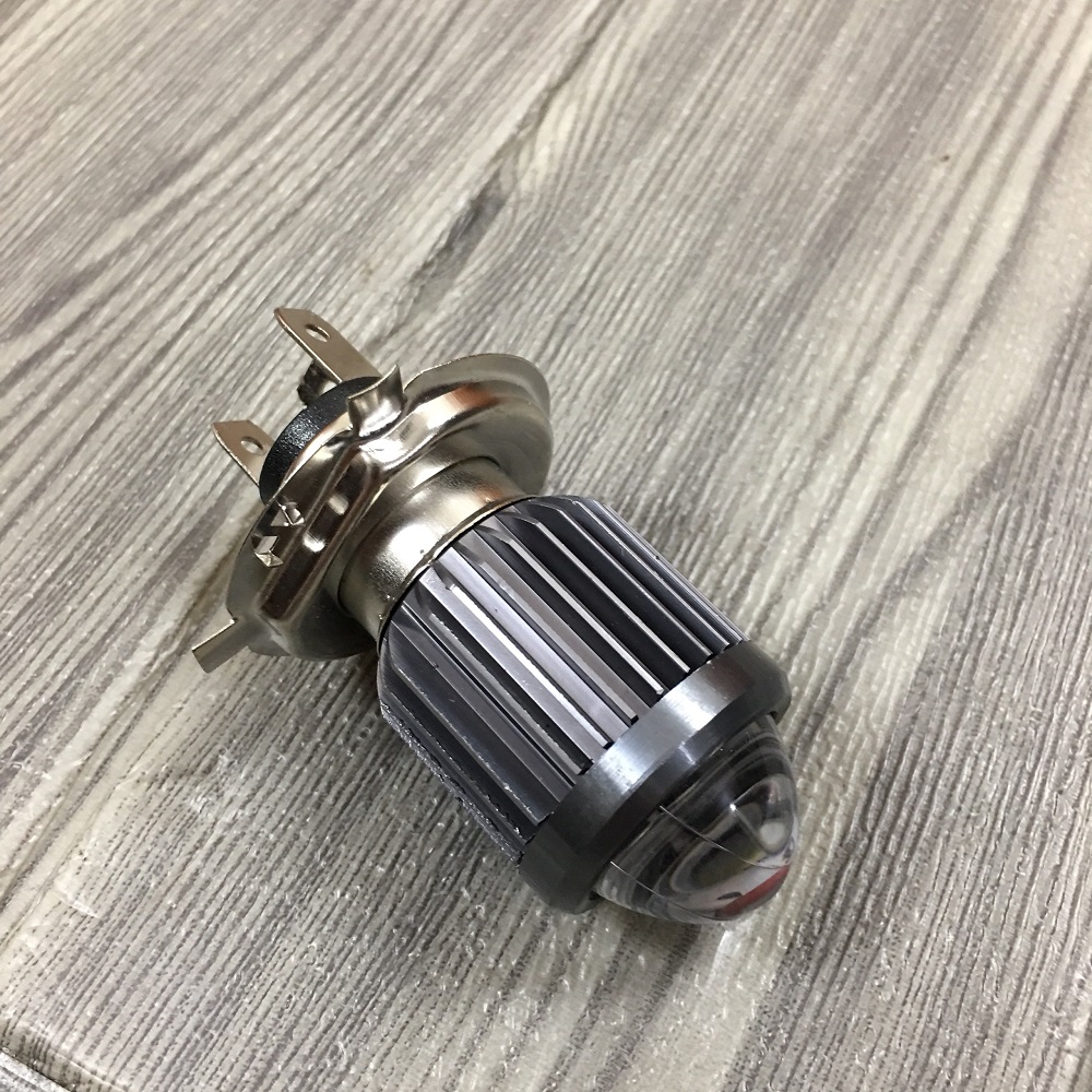 Đèn pha led xe máy bi cầu mini cos vàng pha trắng