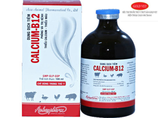 [GIÁ RẺ] Calcium B12 [100 ml] Gà đá phòng các chứng thiếu calcium, thiếu máu