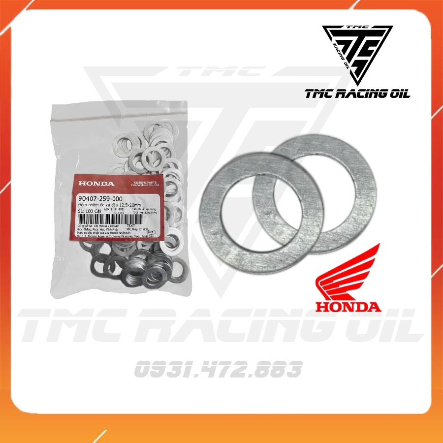 Long đền - đệm nhôm ốc nhớt Honda ( giá 1 cái )