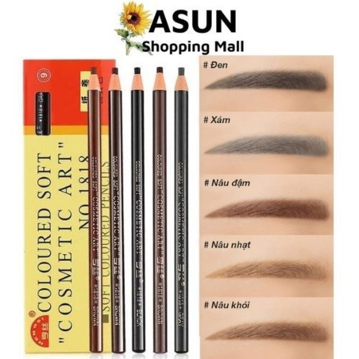 Chì Xé Kẻ Chân Mày Cao Cấp Chống Trôi, Chống Thấm Cosmetic Art Eyebrow Pencil
