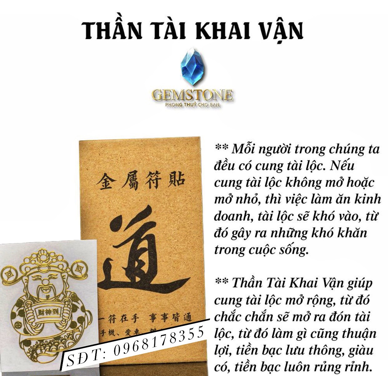 Linh Phù Dán Điện Thoại Tài Lộc May Mắn Bình An