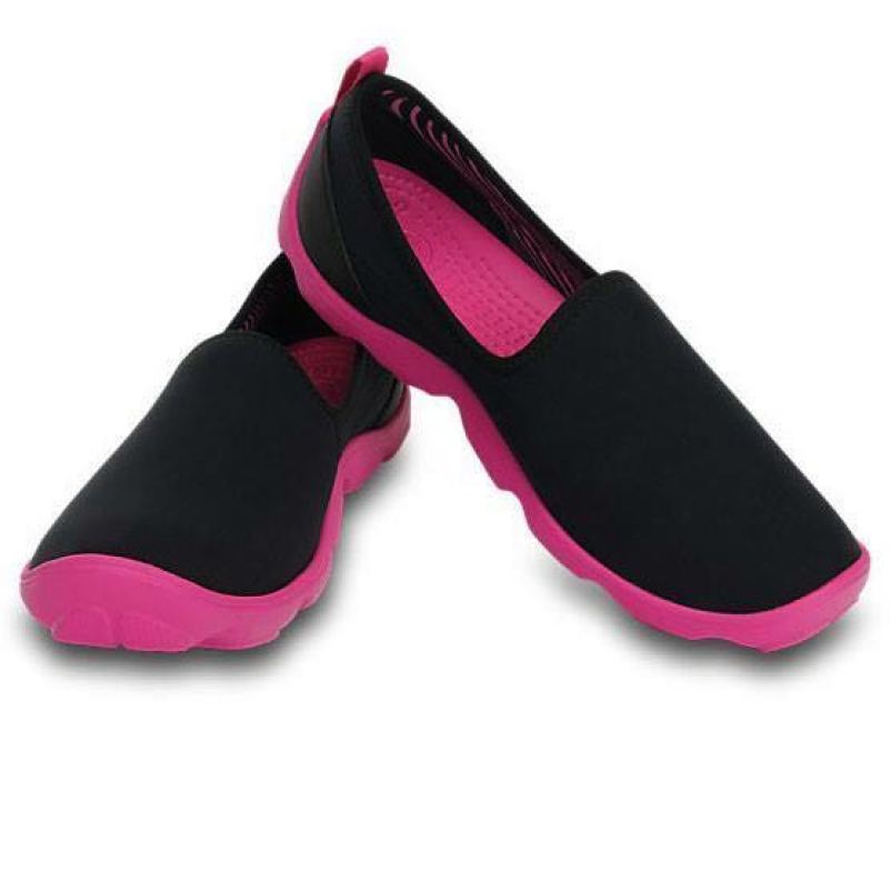 Giầy nữ vải chun, đế nhựa thông, siêu nhẹ, hàng xuất xịn crocs skimmer giá rẻ