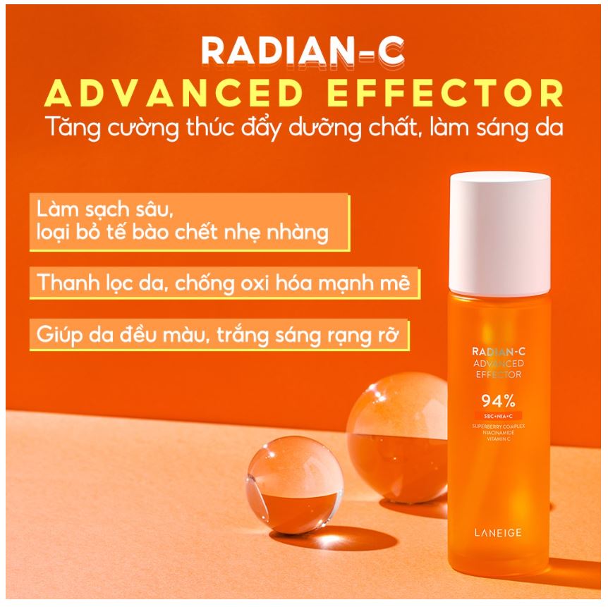 (CHÍNH HÃNG) Tinh Chất Dưỡng Sáng Da Laneige Radian-C Advanced Effector 15ml