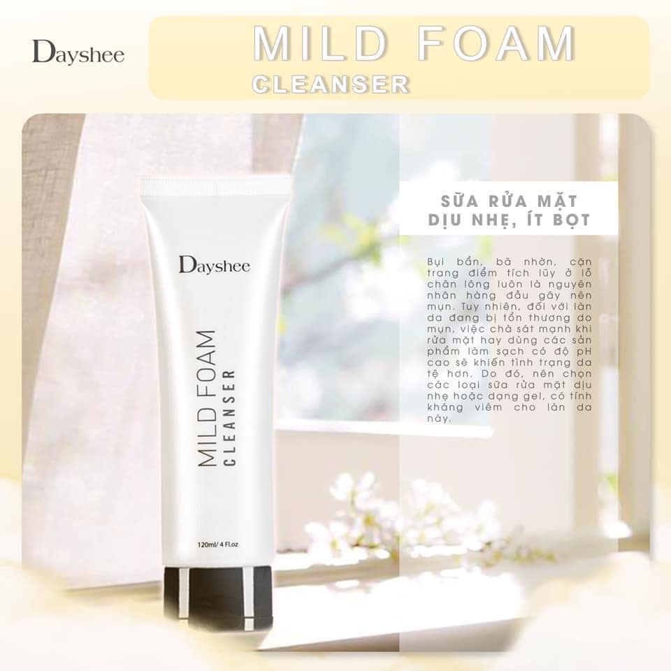 Dayshee Sữa Rửa Mặt Dịu Nhẹ Ít Bọt Mild Foam Cleanser 120ml
