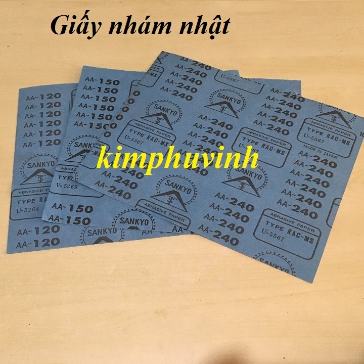 SỐ 320 - GIẤY NHÁM NHẬT XANH (TRẮNG) - GIẤY NHÁM NHẬT CHÀ GỖ AA320