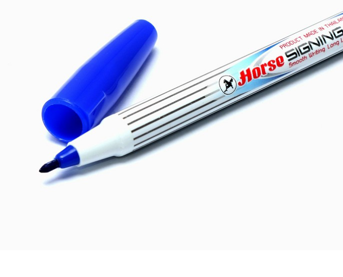 Bút lông dầu sọc horse h110 màu xanh