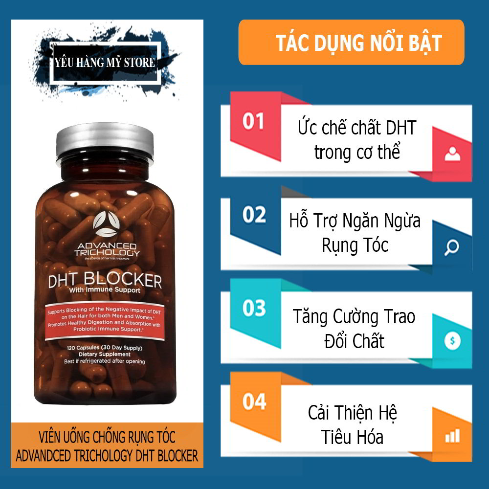 [HCM]Viên Uống Advanced Trichology DHT Blocker Chống Rụng Tóc