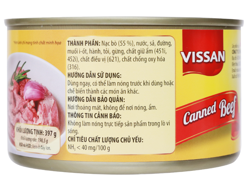 Bò hầm Vissan hộp 397g
