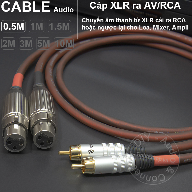 RCA to XLR female DIY cable 2 wire