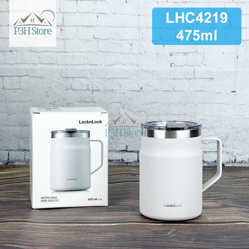 Ly giữ nhiệt Lock&Lock Metro Mug bằng thép không gỉ ca , cốc LHC4219 LHC4282
